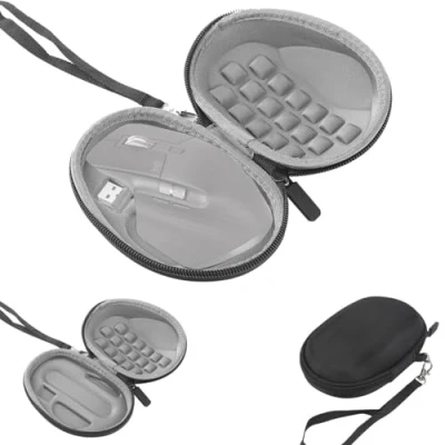 Image of Linghuang Portable Hard EVA Travel Case for Logitech MX Master 3S / 3 2 1 Advanced Wireless Mouse Black