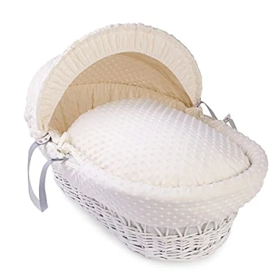 Image of Clair de Lune Dimple Moses Basket Dressing/Bedding Set (Basket NOT included) (Cream)