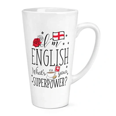 Image of I&#039;m English What&#039;s Your Superpower 17oz Large Latte Mug Cup