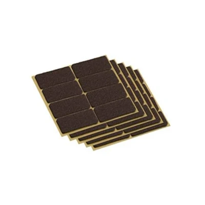 Image of Meister Felt Glider self adhesive, 22 x 36 mm, brown, 40 pieces, 645106