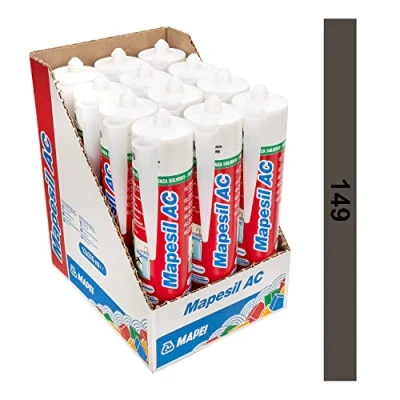 Image of Mapesil AC Mould Resistant Silicone Sealant Volcano Sand 149 (BOXED QTY. OF 12)