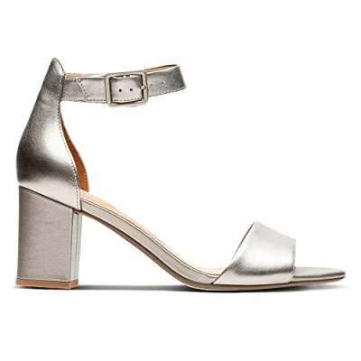 Image of Clarks Women&#039;s Deva Mae Sandals ,Pewter Gold ,4 UK