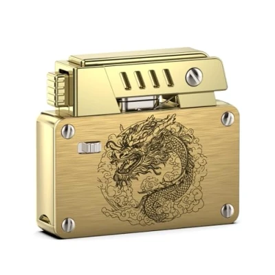 Image of VVAY Vintage Petrol Lighter, Dragon, Sold without Fluid