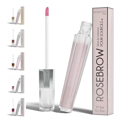 Image of ROSEGOLD ROSEBROW Natural Eyebrow Growth Serum Brow for Fuller Longer and Thicker Brows Made in France Hormone Free Vegan 1 Month