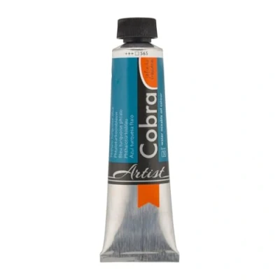 Image of Cobra Artist Oil Colour Tube 40 ml Phthalo Turquoise Blue 565