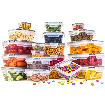 Image of nuovva Airtight Food Storage Containers Set Plastic with Lids Leak Proof Pantry &amp; Kitchen Meal Prep Sets 40pcs (20 + 20 Lids)
