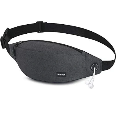 Image of Waterproof bumbags and Fanny Packs for Women Men Hiking Running Travel Dog wolking Waist Bag Ladies Boys Outdoor Sport (Darkgrey)