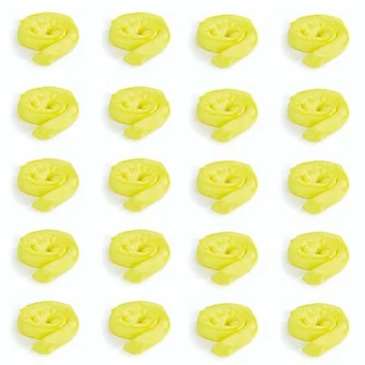 Image of Yellow Chemical Absorbent Sock Spills 1.2 Metre (20 Pack) 1.2M x 76MM Spin Bound, Odourless Colour Absorbs 80L