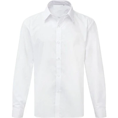 Image of DON Last Man Stands Boys School Shirt Long Sleeve Twin Pack White 17 18 Years (15.5&quot; Collar)