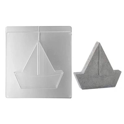 Image of Rayher Clear Plastic Mould, Sailboat Shape for Casting and Moulding, Sailing Ship Mould with Concrete Plaster of Paris, 19x18x4cm, 36082000