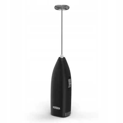 Image of XAVAX Electric Milk Frother (Milk Whisk, Stainless Steel, Battery, Electric, Multifunctional) Black