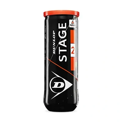 Image of Dunlop Tennis Ball Stage 2 Orange for Beginners and Kids on Middle Court (1 x 3 Pet)