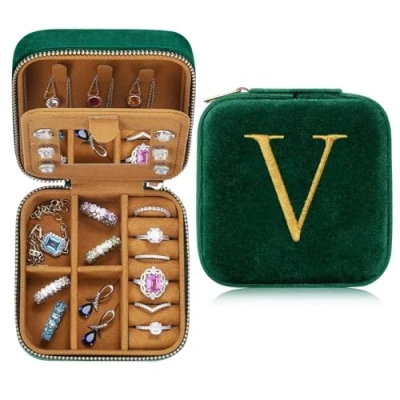 Image of TINGN Travel Jewellery Box, Case,Travel Organiser, Stackers Birthday Gifts, Personalised Box V