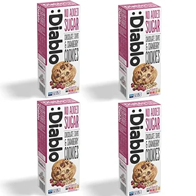 Image of Diablo Chocolate Chips and Cranberry Cookies No Added Sugar Sweetened with Maltitol 135g (Pack Of 4)