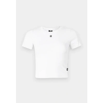 Image of G STAR Cropped MINI SLIM Basic Tshirt, Women&#039;s, Size: Small, White