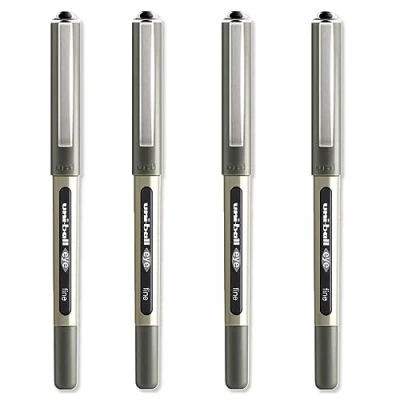 Image of uni ball EYE UB 157 Rollerball Pens 0.7mm Nib Black Pack of 4