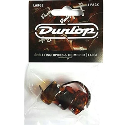 Image of Jim Dunlop 9020TP 3 Finger Picks and 1 Thumb Pick Large Player Pack (Pack of 4)