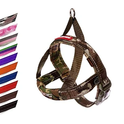 Image of EZYDOG Quick Fit Dog Harness Small, Medium, Large, K9 Harness, Reflective Stitching, Water Resistant Materials, No Pull (Camo)