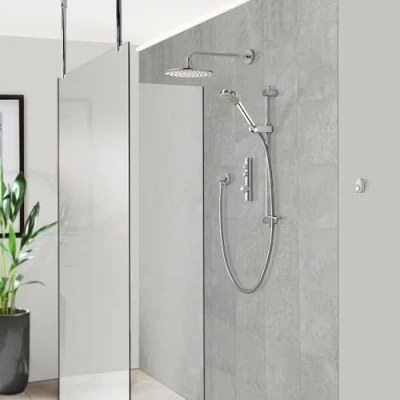 Image of Aqualisa ISD.A2.BV.DVFW.23 iSystem Smart Shower Divert Concealed with Adjustable and Wall Fixed Heads for Gravity Pumped Systems