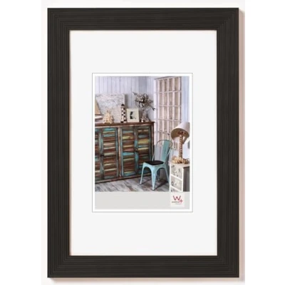 Image of walther Design Picture Frame Black 18 x 24 cm Grado Wooden HI824B