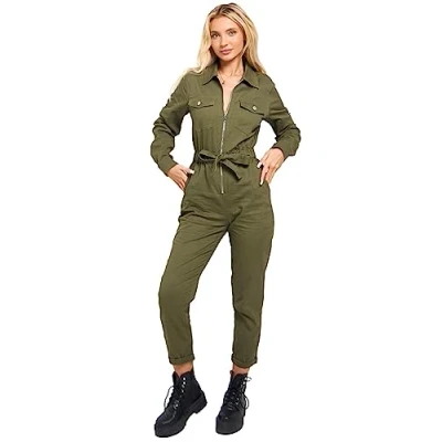 Image of SS7 Womens Jumpsuit Overalls, All in One Boiler Suit Khaki