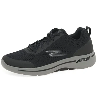 Image of Skechers Men&#039;s Go Walk Arch Fit Idyllic Sneaker,Black Textile/Synthetic,12 UK