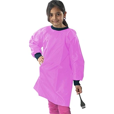 Image of ND Sports Childrens Kids Waterproof Apron Smock Painting Art Craft Pink 12 14yrs MKN Pink12 14
