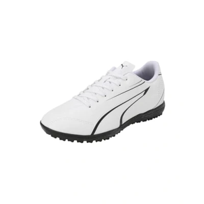 Image of PUMA Men&#039;s Vitoria TT Soccer Shoe, White Black, 10 UK