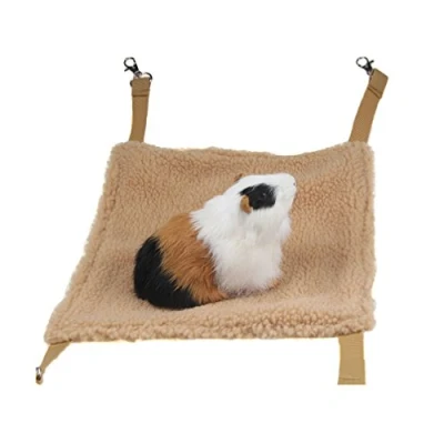 Image of emours Small Animal Hammock Hamster House Hanging Bed Cage Toys for Mice Rats Ferret Chinchilla and More, Brown