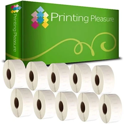 Image of Printing Pleasure 10 x 11355 Compatible Labels Rolls for LabelWriter &amp; Seiko Label Printers 19mm 51mm 500 per Roll
