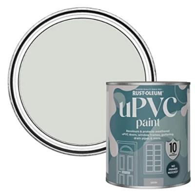 Image of Rust Oleum Grey uPVC Door and Window Paint In Satin Finish Winter 750ml