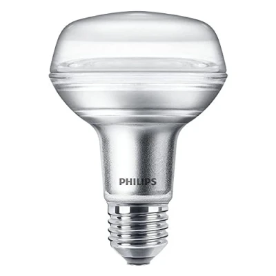 Image of Philips LED Lustre E27 Edison Screw R80 Reflector Light Bulb, 3.7 W (60 W) Warm White [Energy Class A++] (New Single)