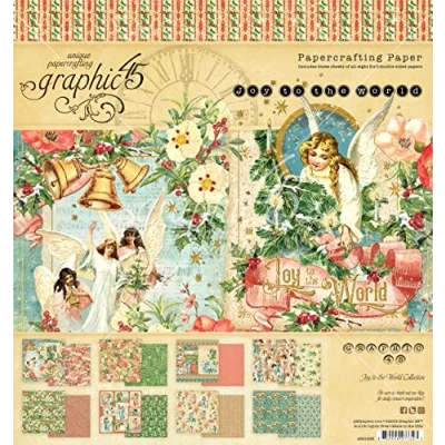 Image of GRAPHIC 45 Joy to The Paper PAD 8X8, Multi, One Size