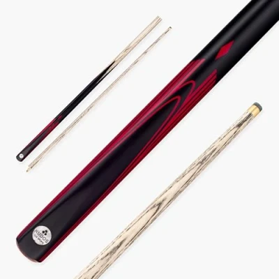 Image of Kudos DIAMOND 57 Inch 2 Piece Centre Joint Matching Ash Grain Snooker Pool Cue 9.5mm Tip SE22 (Red)