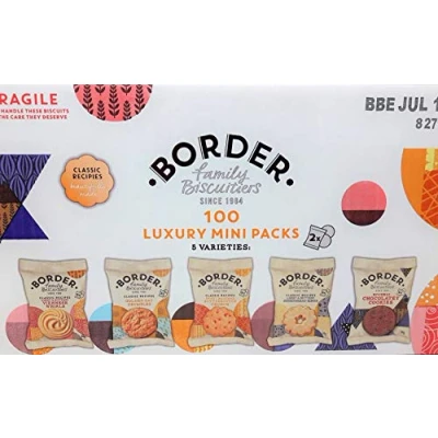 Image of Border Biscuits 100 Mini Packs with 5 Varieties 2 Pack (200 Biscuits)