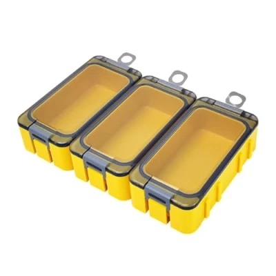 Image of 3Pcs Luminously Small Fishing Accessory Box Fish Hooks Baits Spliceable Storage Sea Tackle
