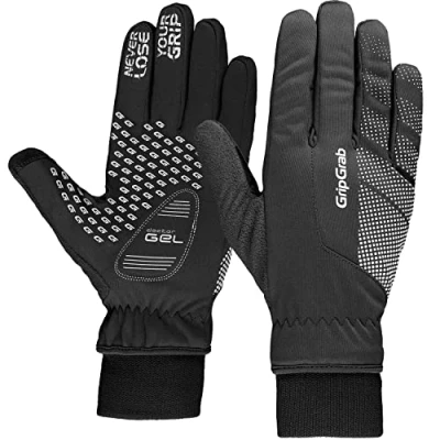 Image of GripGrab RIDE Windproof Winter Cycling Gloves Thermal Full Finger Padded Fleece Lined Cold Weather Warm Bicycle Glove