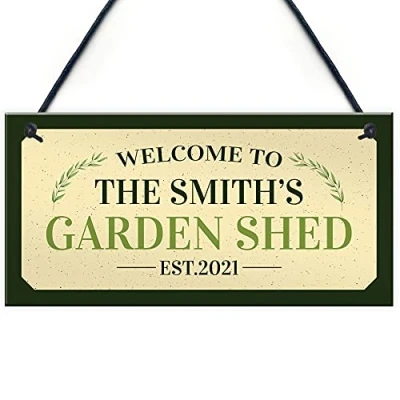 Image of RED OCEAN Personalised Sign For Garden Shed Novelty Home Decor Summer House