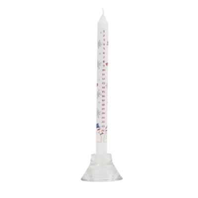 Image of Alison Gardiner Snowmen Wax Christmas Advent Calendar Dinner Candle 12 Hours Burn Time 29.5 cm