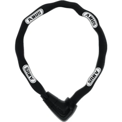 Image of ABUS Steel O chain 9808K lock bike with XPlus cylinder for protection against tampering security level 11 8 mm thick 170 cm long black
