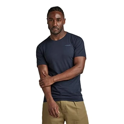 Image of G Star Men&#039;s Slim Base T Shirt, Blue (salute D19070 C723 C742), L
