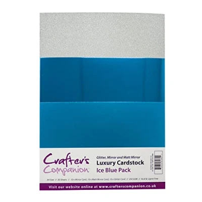 Image of Crafter&#039;s Companion Luxury Cardstock Pack Ice Blue, card, 23.5 x 37 1 cm
