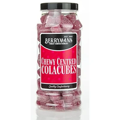 Image of Original Chewy Centred Cola Cubes Boiled Retro Sweets Gift Jar by Berrymans Sweet Shop Classic Sweets, Traditional Taste.
