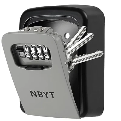 Image of NBYT Portable Combination Lock keybox, Wall Mount,For House Keys Key Hiders to Hide a Outside,Waterproof Safe Storage Box