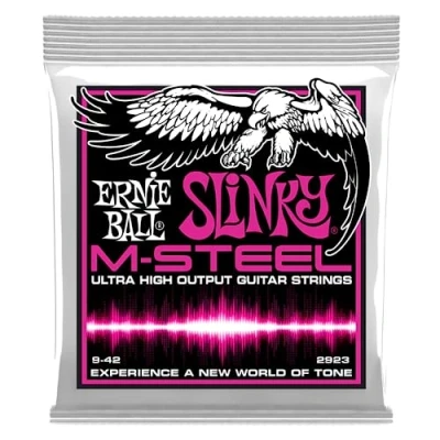 Image of Ernie Ball Super Slinky M Steel Electric Guitar Strings 9 42 Gauge