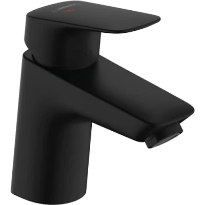 Image of Hansgrohe 71072670 Logis Single Lever Basin Mixer 70 CoolStart with pop up Waste Set, matt Black, spout Height 70mm