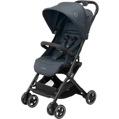 Image of Maxi Cosi Lara2 Pushchair, 0 4 Years, 22 kg, Baby Stroller, Lightweight &amp; Compact 3 Recline Positions, Lie Flat position, Automatic Fold, Shoulder Strap, Rain Cover, Essential Graphite