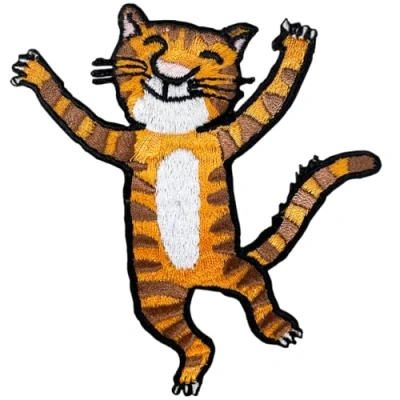 Image of Pawprint Family Cat Character Sew on Patch Julia Donaldson and Axel Scheffler&#039;s Room The Broom Official Merchandise