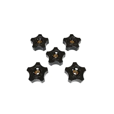 Image of NXTUL Threaded Phenolic knobs 5/16 18 Star Knob Includes (5) Thru Hole with Brass Inserts Ideal for Woodworking Fixtures &amp; Jigs, T Track Accessory, NXT 10228