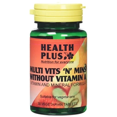 Image of Health Plus Multi Vits &#039;n&#039; Mins Without Vitamin a One day Multivitamin Supplement 30 Tablets